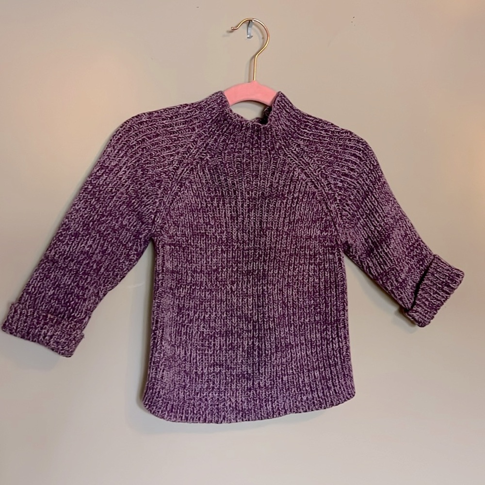 Purple Tea Collection Nepali Pullover mock neck sweater